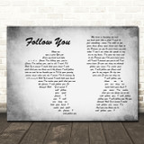 Bring Me The Horizon Follow You Man Lady Couple Grey Song Lyric Wall Art Print