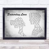Angels & Airwaves Saturday Love Man Lady Couple Grey Song Lyric Quote Music Print
