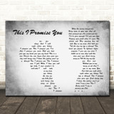 Anthem Lights This I Promise You Man Lady Couple Grey Song Lyric Quote Music Print