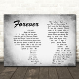 Ben Harper Forever Man Lady Couple Grey Song Lyric Quote Music Print