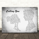 Blue October Calling You Man Lady Couple Grey Song Lyric Quote Music Print