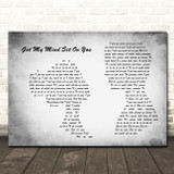George Harrison Got My Mind Set On You Man Lady Couple Grey Song Lyric Quote Music Print