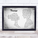 Otis Redding Tramp Man Lady Couple Grey Song Lyric Quote Music Print