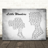 Rob Thomas Little Wonders Man Lady Couple Grey Song Lyric Quote Music Print