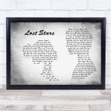Adam Levine Lost Stars Man Lady Couple Grey Song Lyric Quote Print