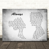 Atlantic Starr Always Man Lady Couple Grey Song Lyric Quote Print