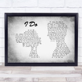 Colbie Caillat I Do Man Lady Couple Grey Song Lyric Quote Print