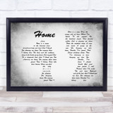 Depeche Mode Home Man Lady Couple Grey Song Lyric Quote Print