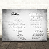 Florida Georgia Line Holy Man Lady Couple Grey Song Lyric Quote Print