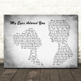Frankie Valli My Eyes Adored You Man Lady Couple Grey Song Lyric Quote Print