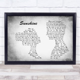 Gabrielle Sunshine Man Lady Couple Grey Song Lyric Quote Print