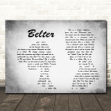 Gerry Cinnamon Belter Man Lady Couple Grey Song Lyric Quote Print