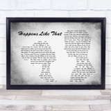 Granger Smith Happens Like That Man Lady Couple Grey Song Lyric Quote Print