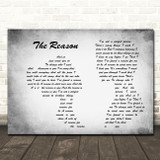 Hoobastank The Reason Man Lady Couple Grey Song Lyric Quote Print