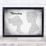 Jess Glynne Thursday Man Lady Couple Grey Song Lyric Quote Print