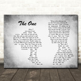 Kodaline The One Man Lady Couple Grey Song Lyric Quote Print