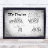 Lionel Ritchie My Destiny Man Lady Couple Grey Song Lyric Quote Print