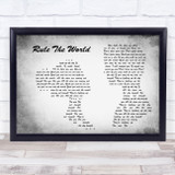 Take That Rule The World Man Lady Couple Grey Song Lyric Quote Print