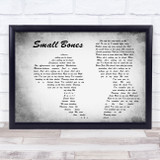 The Courteeners Small Bones Man Lady Couple Grey Song Lyric Quote Print
