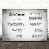 The Fureys Steal away Man Lady Couple Grey Song Lyric Quote Print