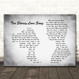 The Stone Roses Ten Storey Love Grey Song Man Lady Couple Grey Song Lyric Print