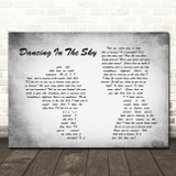 Dani And Lizzy Dancing In The Sky Man Lady Couple Grey Song Lyric Quote Print