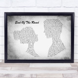 Boyz II Men End Of The Road Man Lady Couple Grey Song Lyric Quote Print
