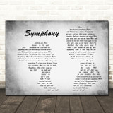 Clean Bandit Symphony Man Lady Couple Grey Song Lyric Quote Print