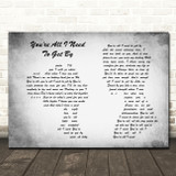 Marvin Gaye & Tammi Terrell You're All I Need To Get By Couple Grey Song Print
