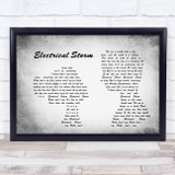 U2 Electrical Storm Man Lady Couple Grey Song Lyric Quote Print