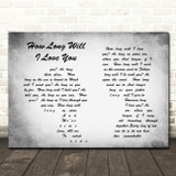 Ellie Goulding How Long Will I Love You Man Lady Couple Grey Song Lyric Print