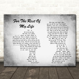 Brian McKnight For The Rest Of My Life Man Lady Couple Grey Song Lyric Print