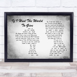 Grateful Dead If I Had The World To Give Man Lady Couple Grey Song Lyric Print