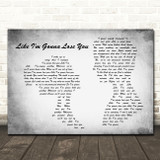 Meghan Trainor Like I'm Gonna Lose You Man Lady Couple Grey Song Lyric Print