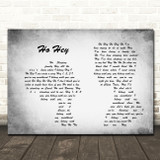 The Lumineers Ho Hey Man Lady Couple Grey Song Lyric Quote Print