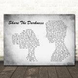 The Saw Doctors Share The Darkness Man Lady Couple Grey Song Lyric Quote Print