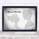 George Michael A Moment With You Man Lady Couple Grey Song Lyric Quote Print