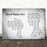 Andy Williams Speak Softly Love Man Lady Couple Grey Song Lyric Print