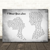 CHIC I Want Your Love Man Lady Couple Grey Song Lyric Print