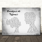 Deep Blue Something Breakfast At Tiffany's Man Lady Couple Grey Song Lyric Print