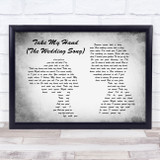 Emily Hackett & Will Anderson Take My Hand Couple Grey Song Lyric Print