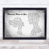 Grant Gustin Running Home to You Man Lady Couple Grey Song Lyric Print