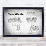 Norah Jones Turn Me On Man Lady Couple Grey Song Lyric Print