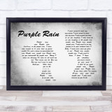 Prince Purple Rain Man Lady Couple Grey Song Lyric Quote Print