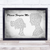 Bryan Adams Please Forgive Me Man Lady Couple Grey Song Lyric Print