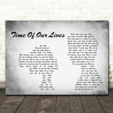 James Blunt Time Of Our Lives Man Lady Couple Grey Song Lyric Print