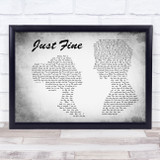 Mary J Blige Just Fine Man Lady Couple Grey Song Lyric Print