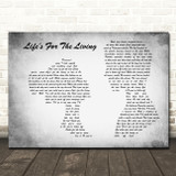 Passenger Life's For The Living Man Lady Couple Grey Song Lyric Print