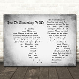 Paul Weller You Do Something To Me Man Lady Couple Grey Song Lyric Print