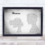 Rag'n'Bone Human Man Lady Couple Grey Song Lyric Print